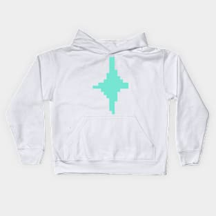 Blue Sparkle Pixel Art Kids Hoodie